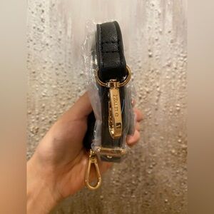 NWT Dune black leather purse/shoulder bag crossbody strap W/Gold Hardware